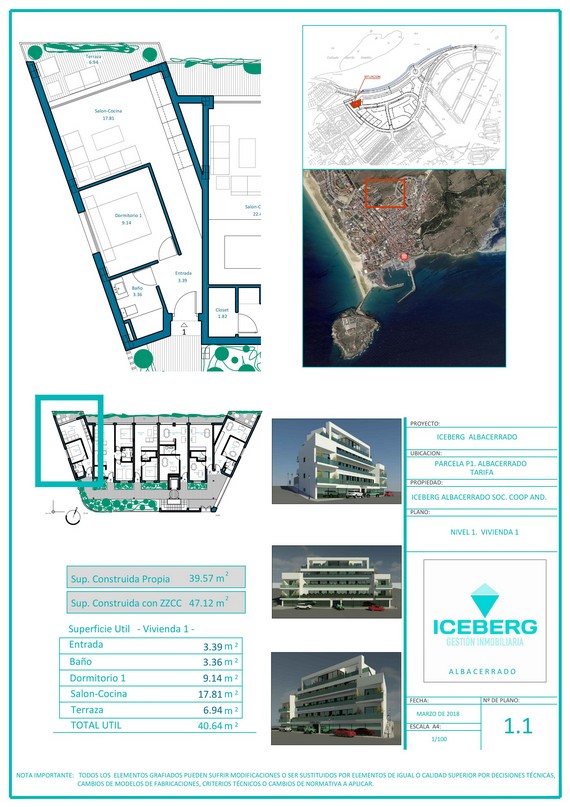 Plano viviendas Iceberg Albacerrado Tarifa 01