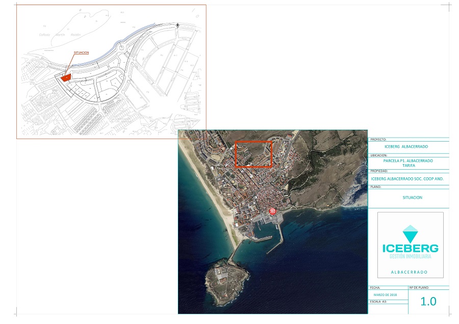 plano situación edificio Cooperativa de viviendas Iceberg Albacerrado en Tarifa